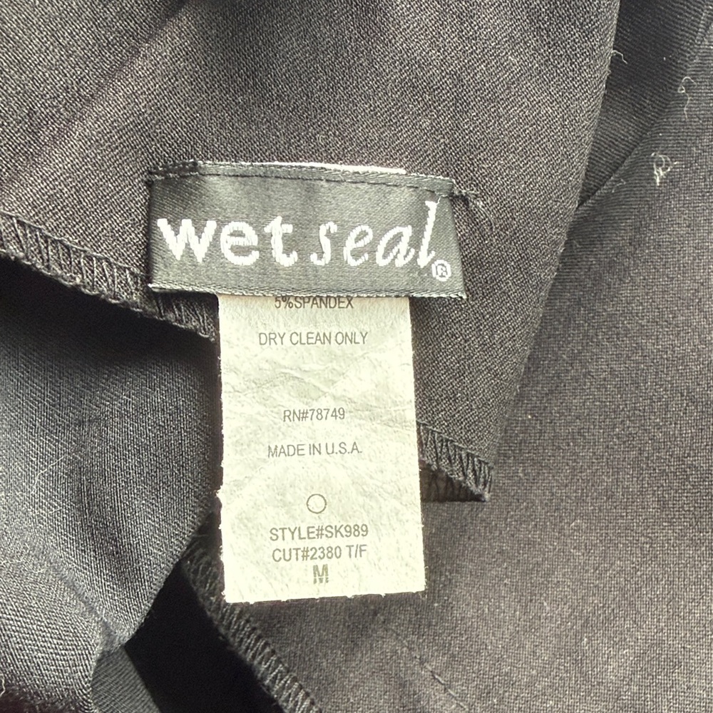 Wet Seal Black Pencil Skirt with Suspenders - Picture 8 of 8